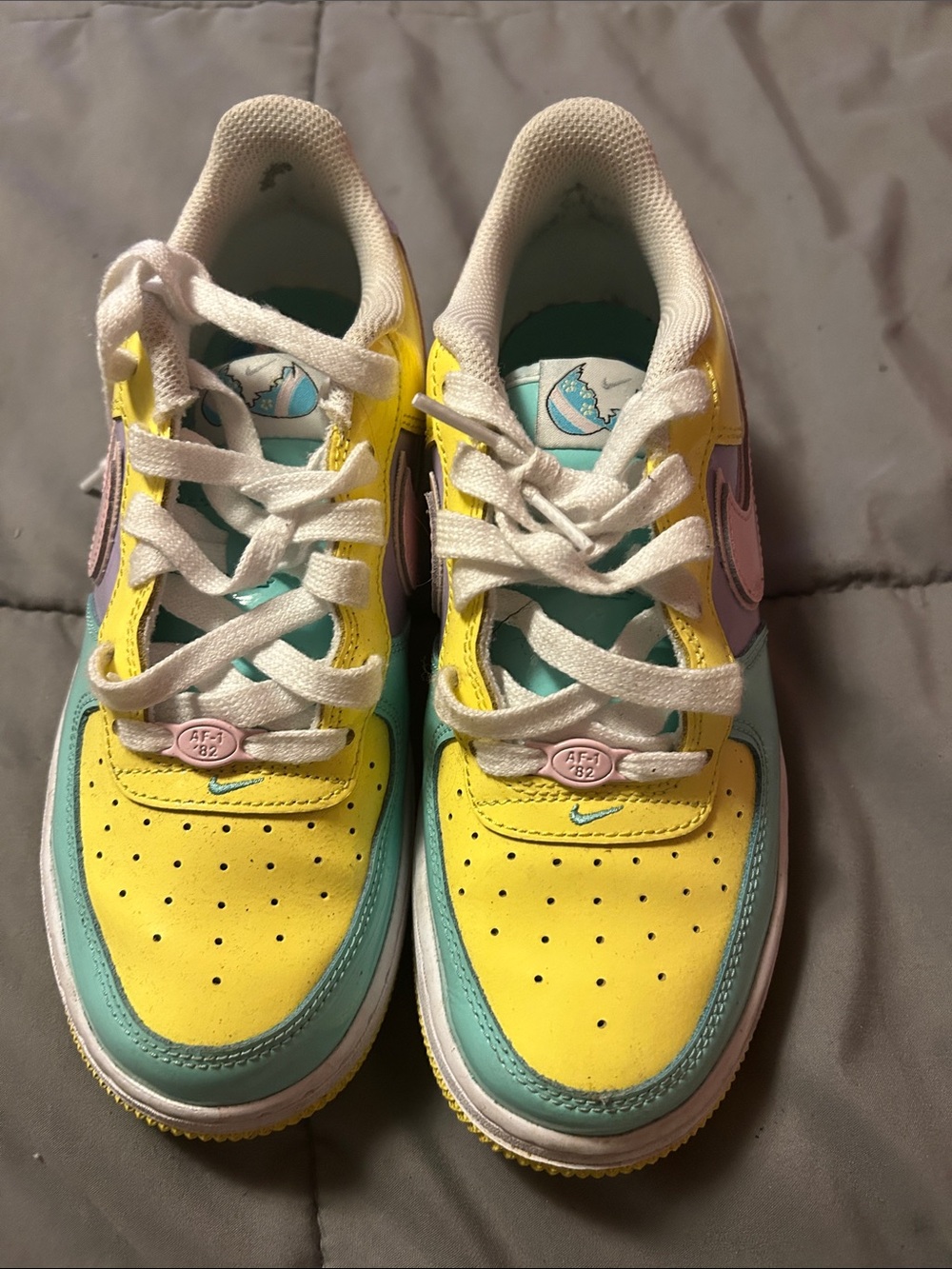 Nike Kids Multi-Color Athletic Sneakers - Yellow, Teal & Pink